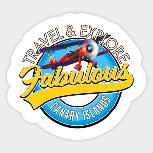 Travel & Explore Fabulous Canary Islands logo Sticker